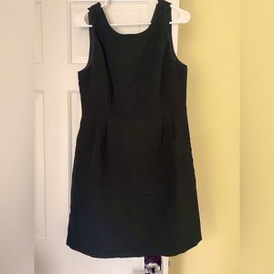 Loft black ruffle dress